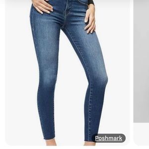 Good American Good Waist Crop Blue Jeans